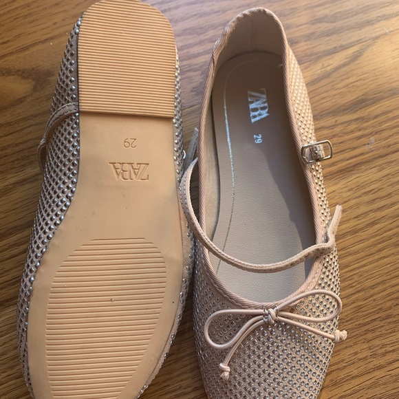 NWT ZARA Kid Shoes Flats Pink Size 12 Girls Casual Fall Summer Footwear - Picture 3 of 4